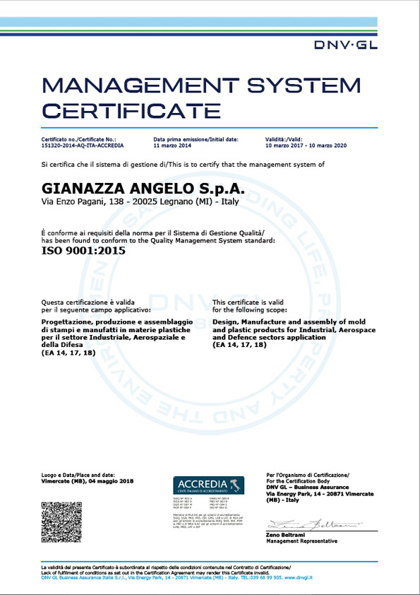 Management System Certificate ISO 9001-2015